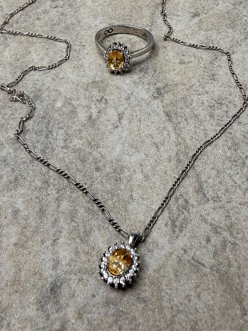 925 Ayar Sitrin Set - 8
