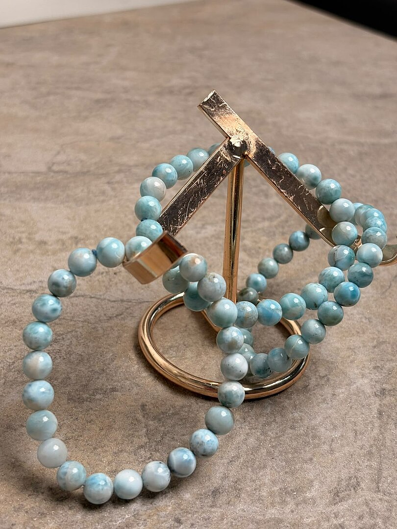 Gem Larimar AA Kalite Bileklik - 3
