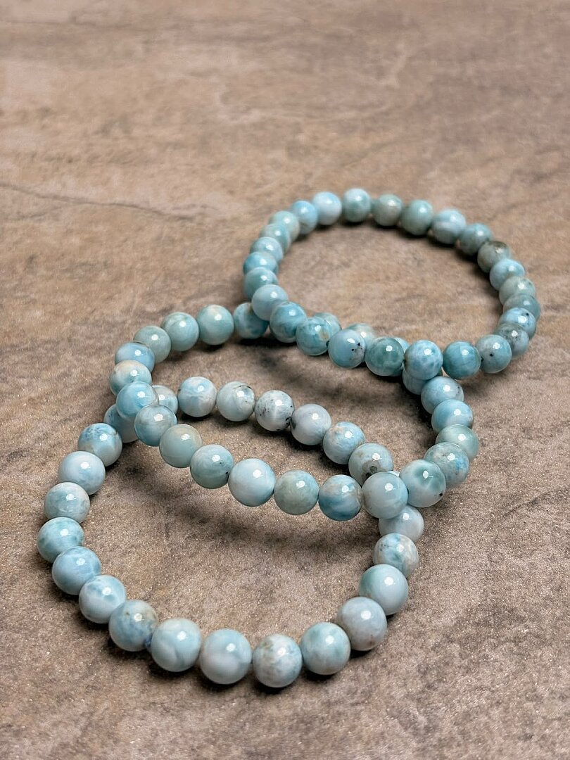 Gem Larimar AA Kalite Bileklik - 4