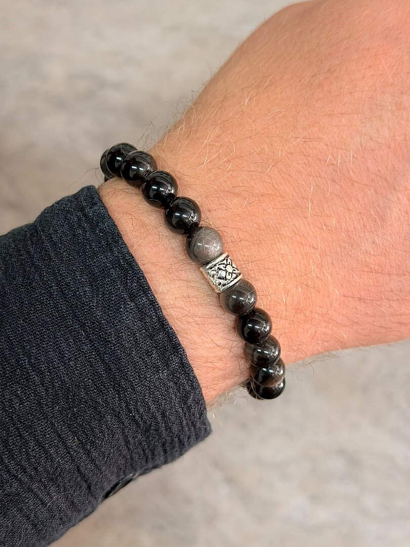 Silver Obsidyen Bileklik - 2